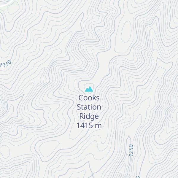 Map of Cooks Station Ridge