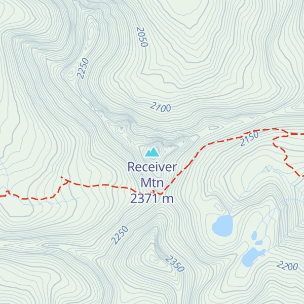 Map of Receiver Mtn