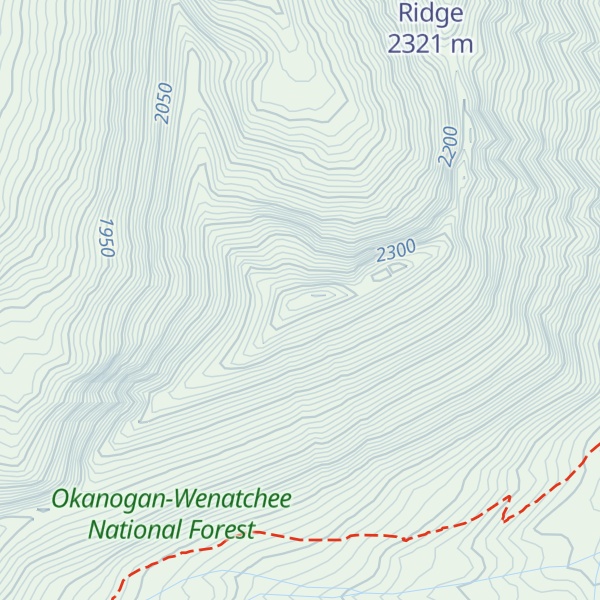 Map of Snowshoe Ridge High Point