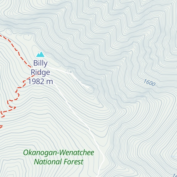 Map of Tyee Mountain
