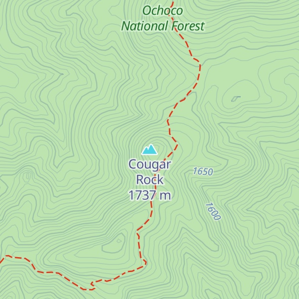Map of Cougar Rock