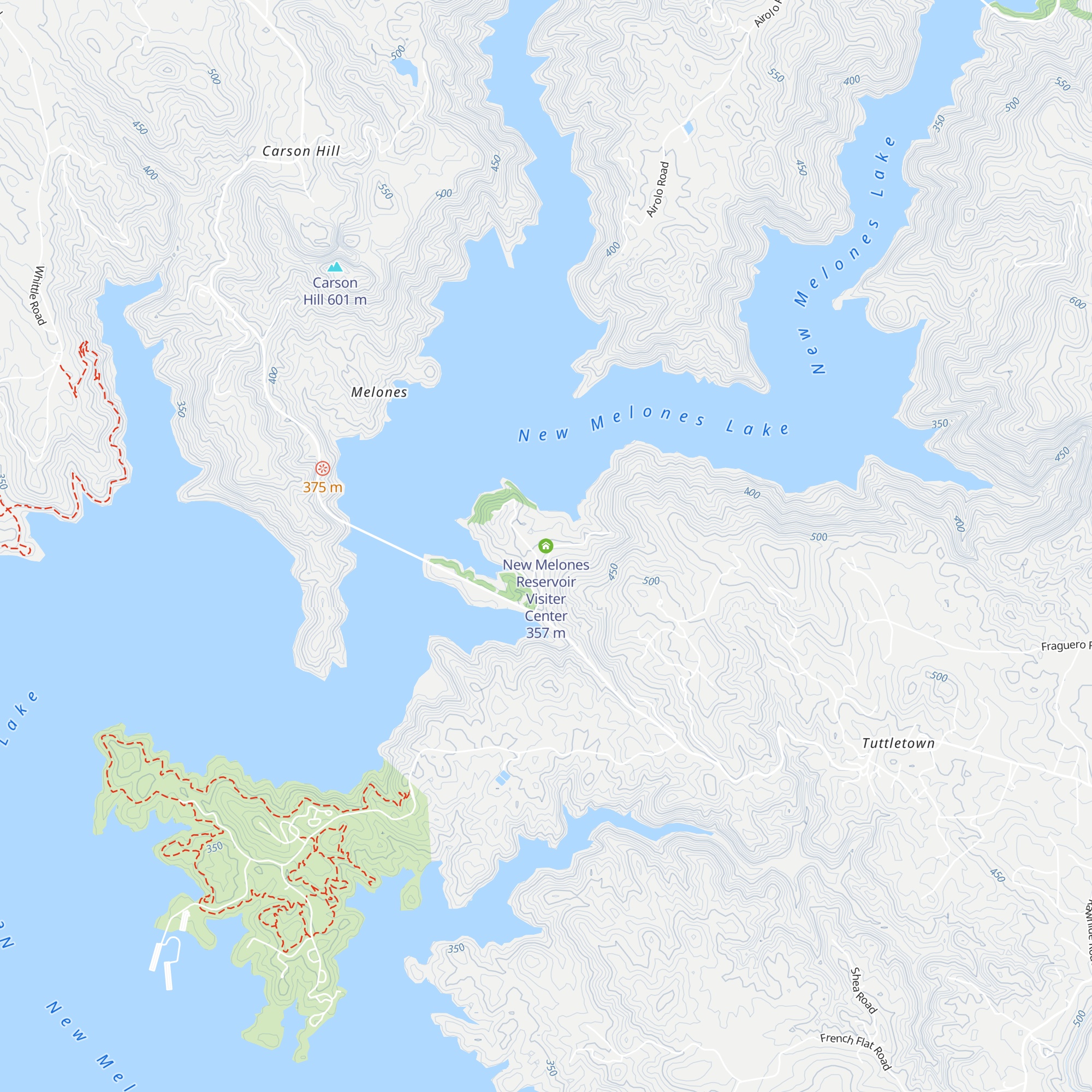New Melones Reservoir Visiter Center map