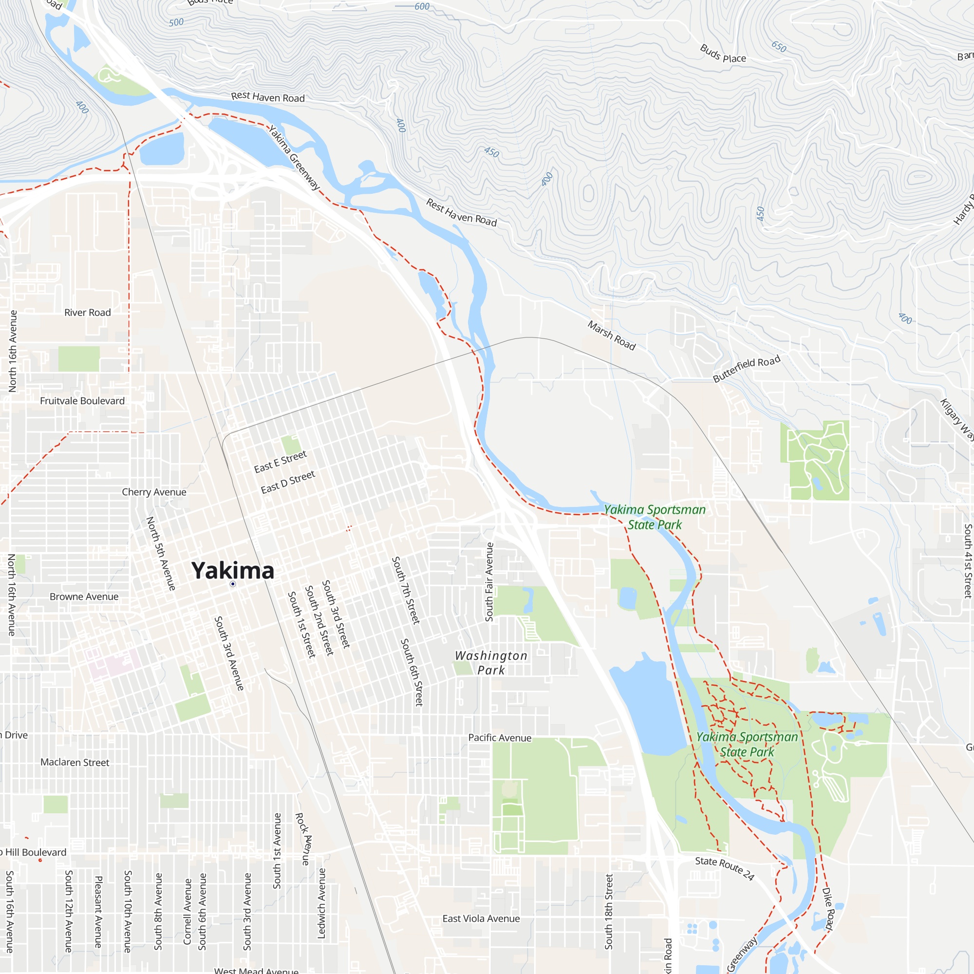 Yakima Valley Visitor Information Center map