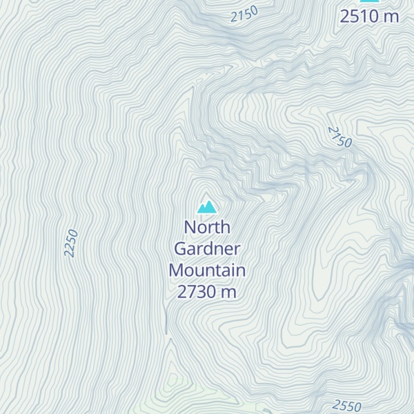 Map of North Gardner Mountain