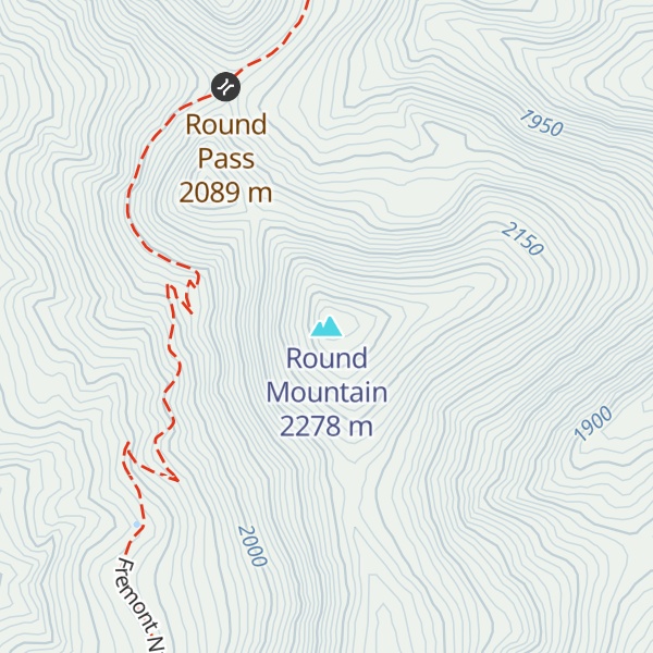 Map of Round Mountain
