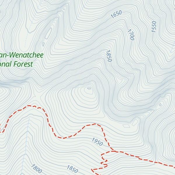 Map of Tyee Ridge Middle Peak