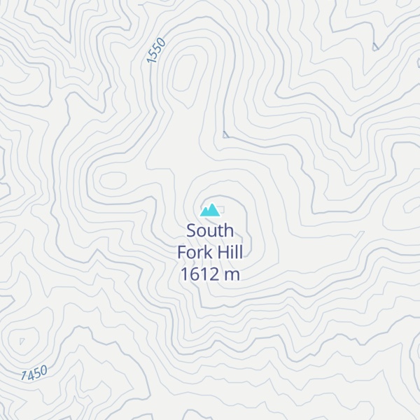 Map of South Fork Hill