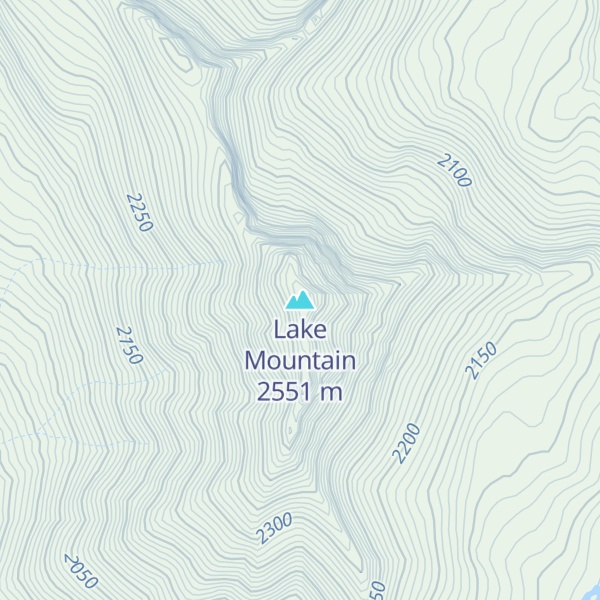 Map of Lake Mountain
