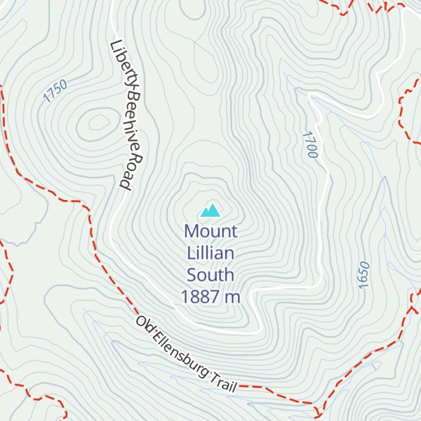 Map of Mount Lillian South