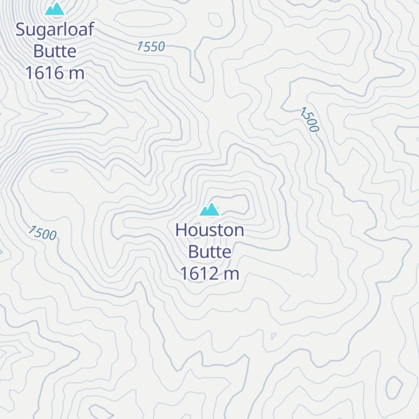 Map of Houston Butte