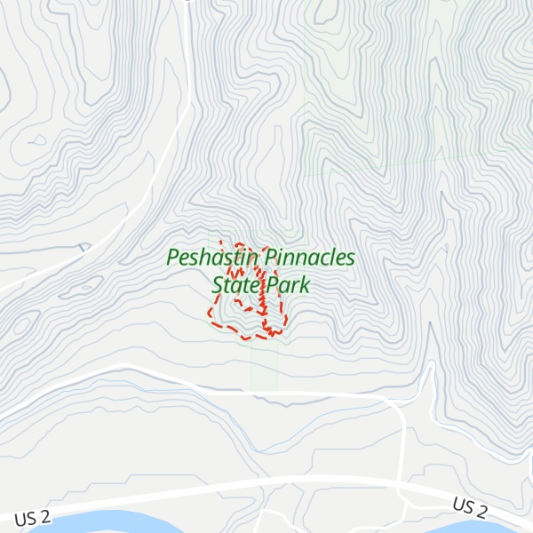 Map of Peshastin Pinnacles