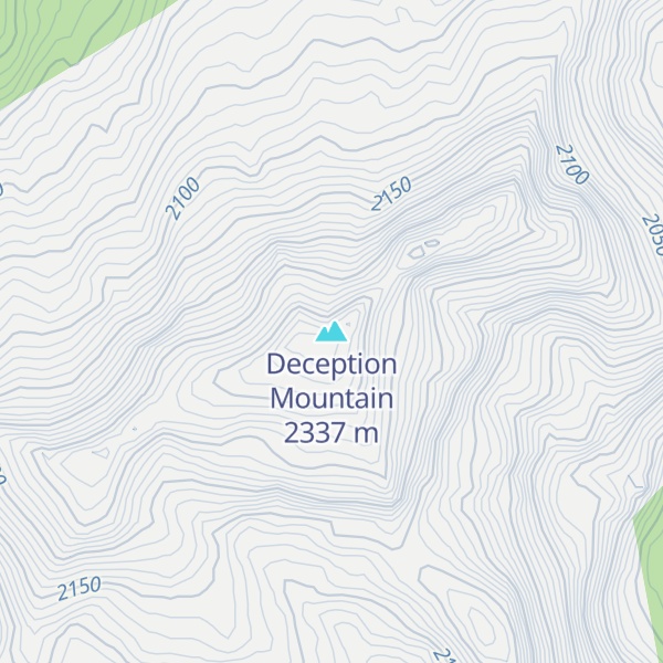 Map of Deception Mountain