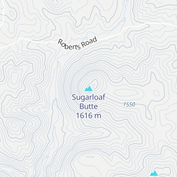 Map of Sugarloaf Butte