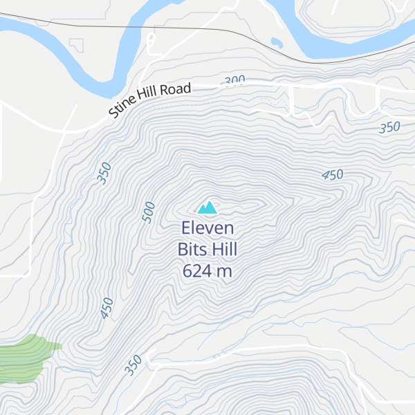 Map of Eleven Bits Hill