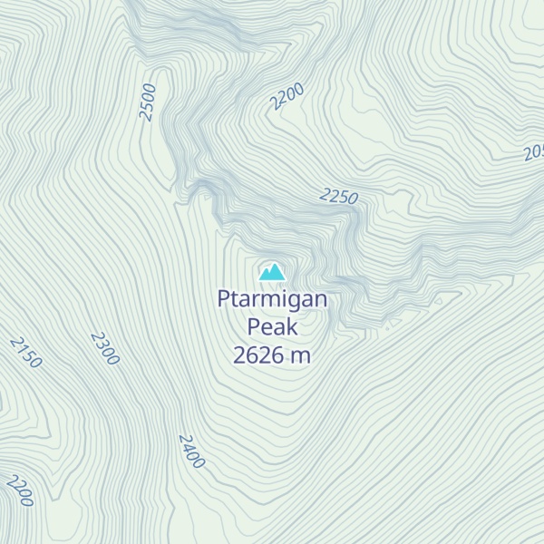 Map of Ptarmigan Peak