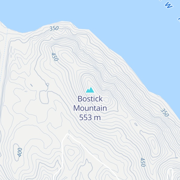 Map of Bostick Mountain