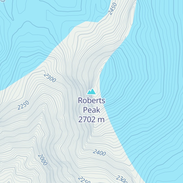 Map of Roberts Peak