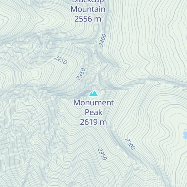 Map of Monument Peak