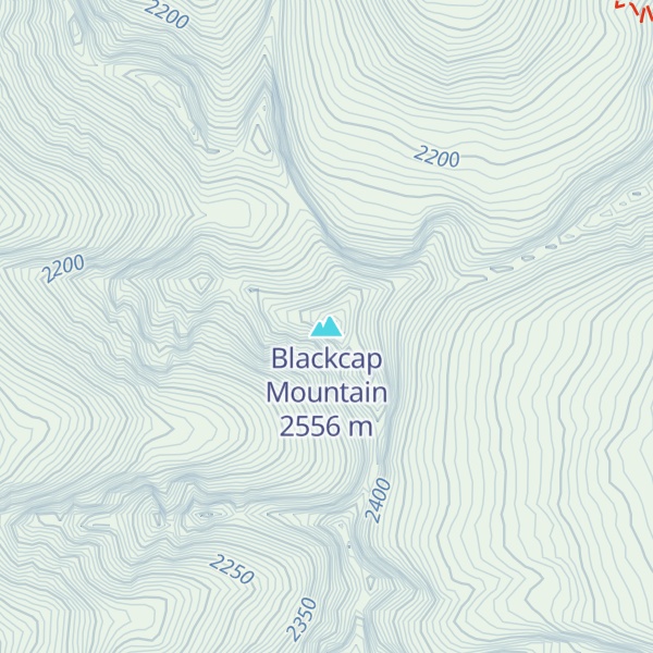 Map of Blackcap Mountain