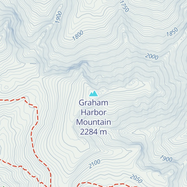 Map of Graham Harbor Mountain