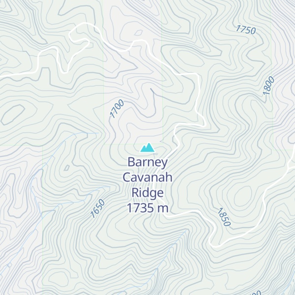 Map of Barney Cavanah Ridge