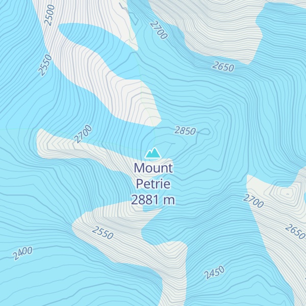Map of Mount Petrie