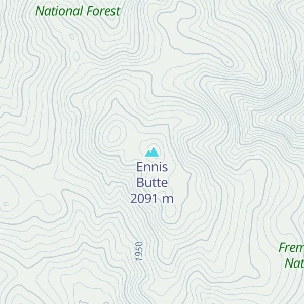 Map of Ennis Butte