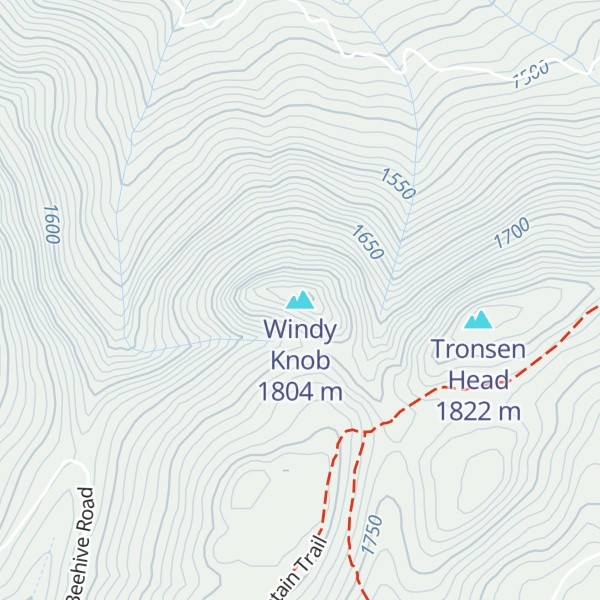 Map of Windy Knob