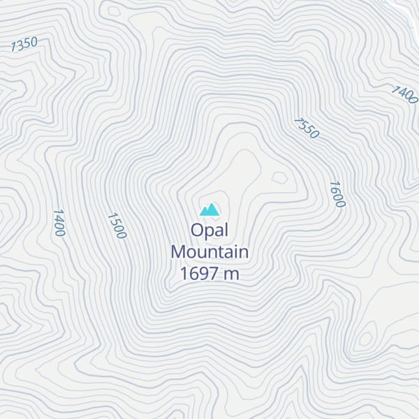 Map of Opal Mountain