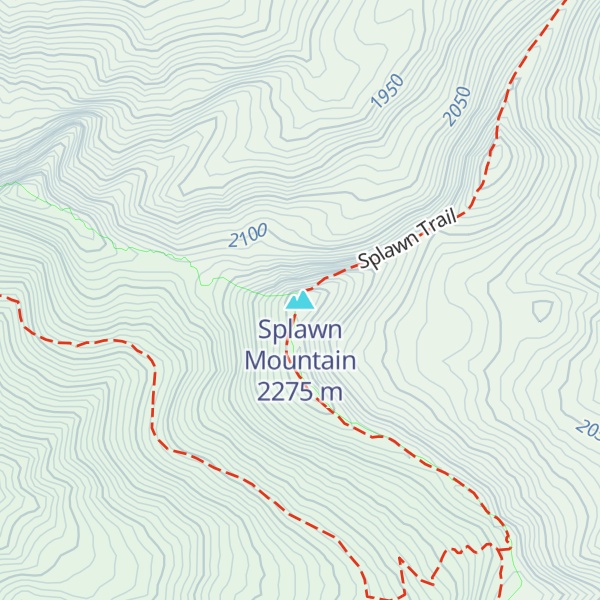 Map of Splawn Mountain