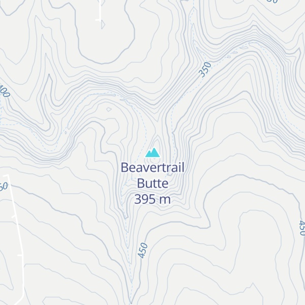 Map of Beavertrail Butte