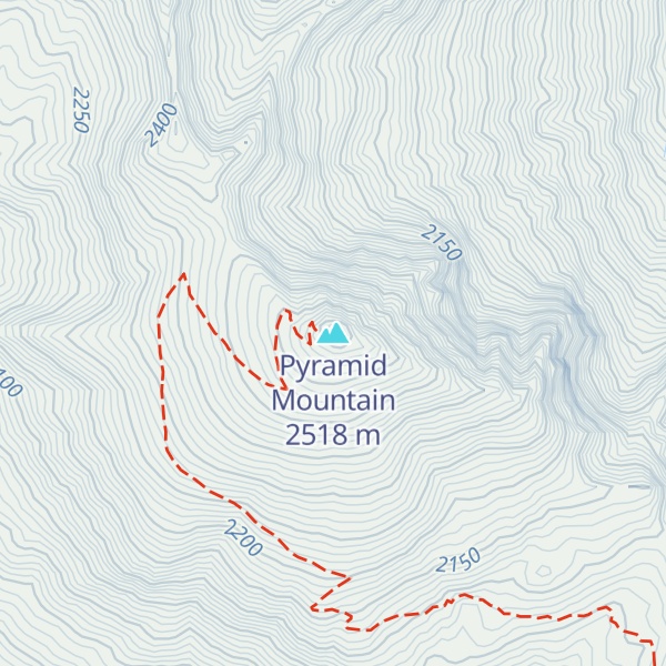 Map of Pyramid Mountain
