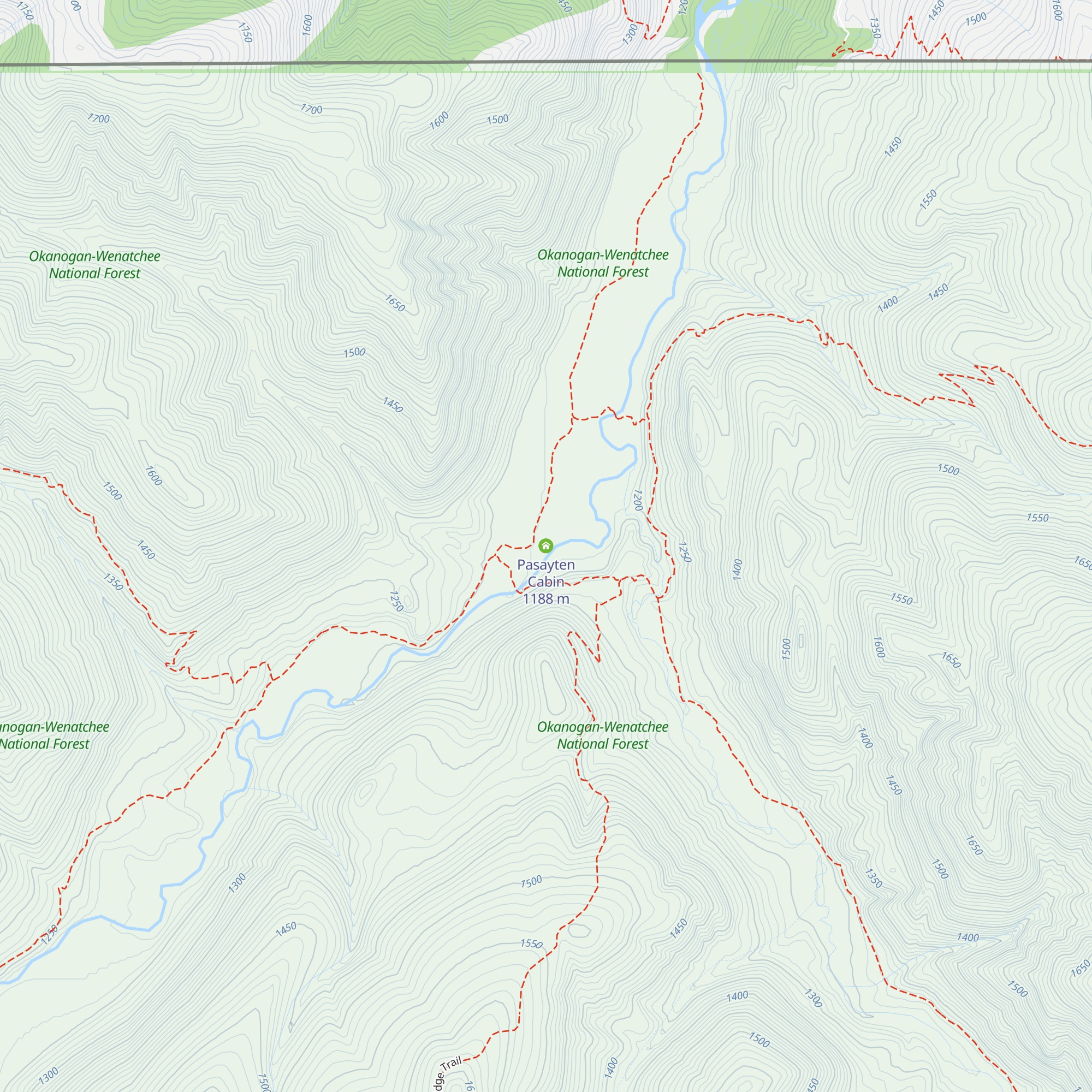 Pasayten Cabin map