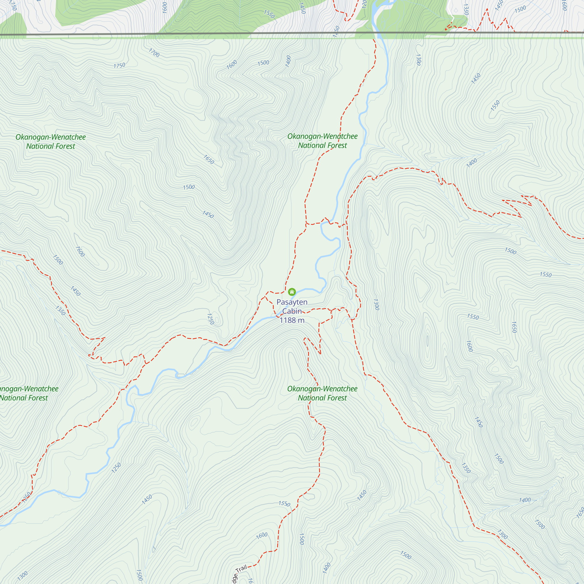 Pasayten Cabin map