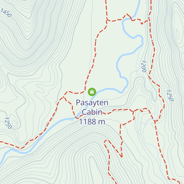Map of Pasayten Cabin