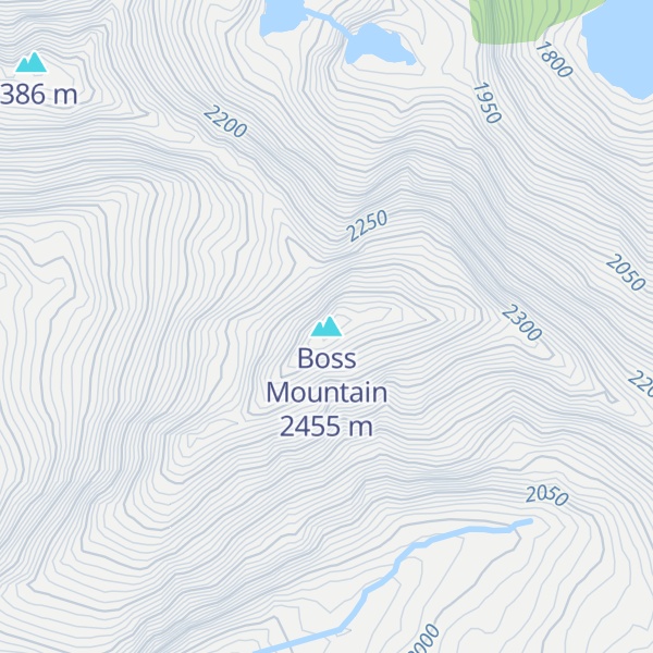 Map of Boss Mountain