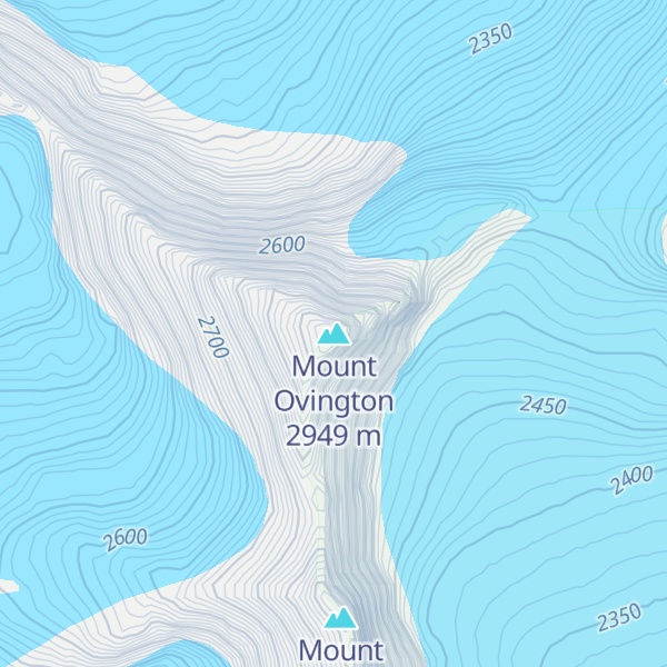 Map of Mount Ovington