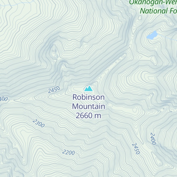 Map of Robinson Mountain