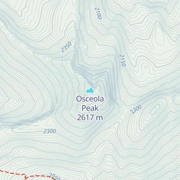 Map of Osceola Peak