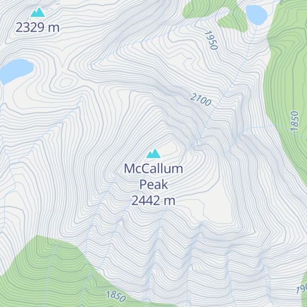 Map of McCallum Peak