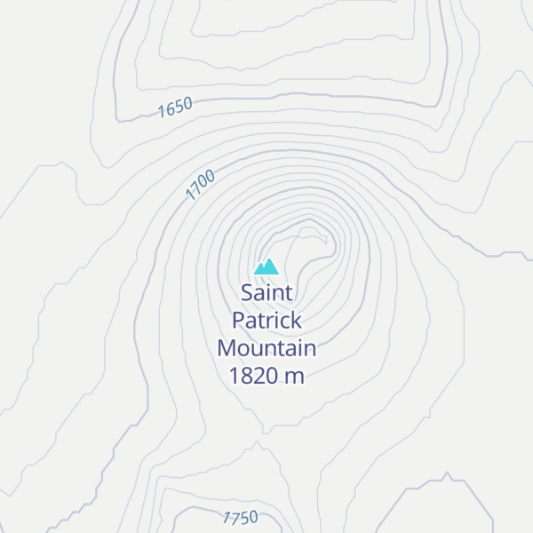 Map of Saint Patrick Mountain