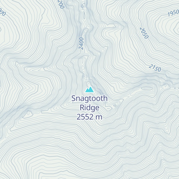 Map of Snagtooth Ridge