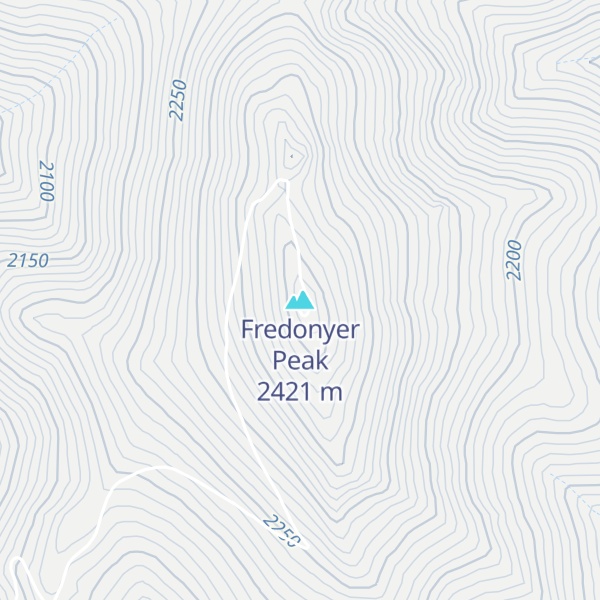 Map of Fredonyer Peak