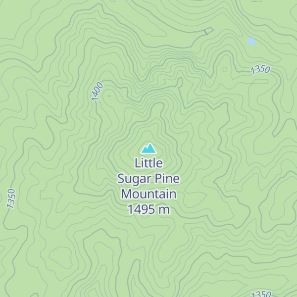 Map of Little Sugar Pine Mountain