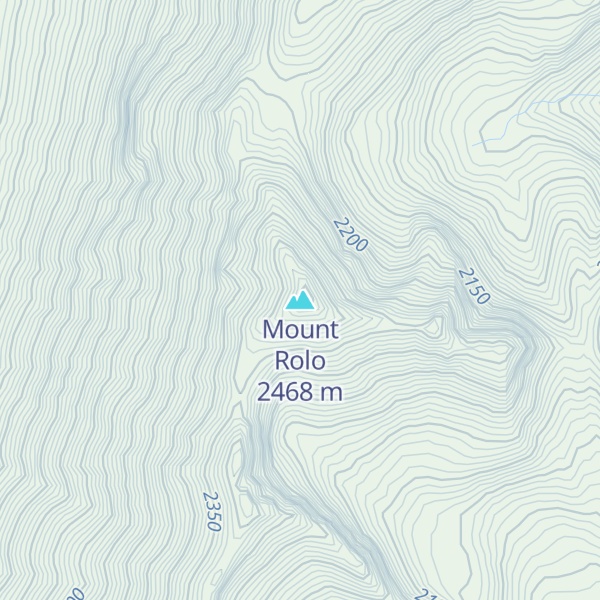 Map of Mount Rolo