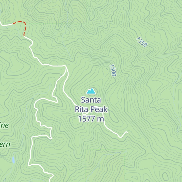 Map of Santa Rita Peak