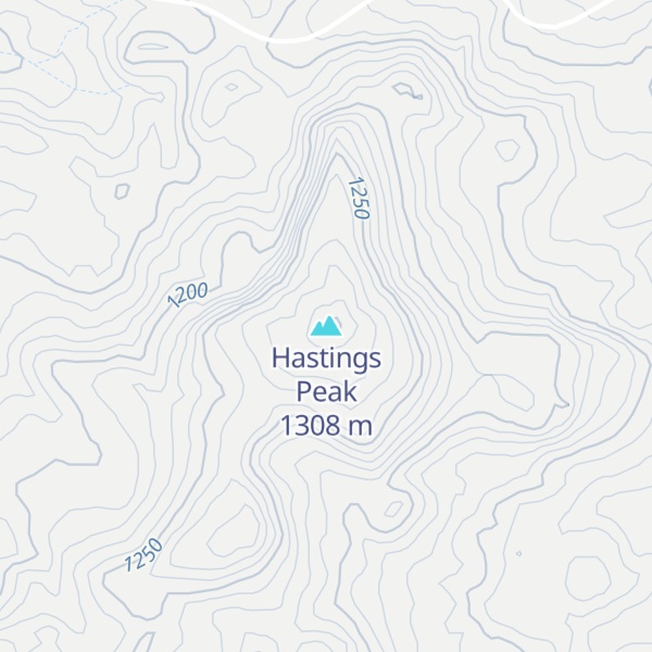 Map of Hastings Peak