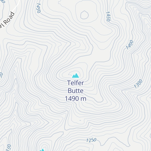 Map of Telfer Butte