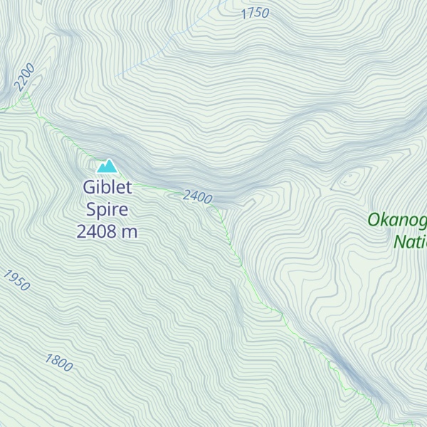 Map of Mount Gibbs
