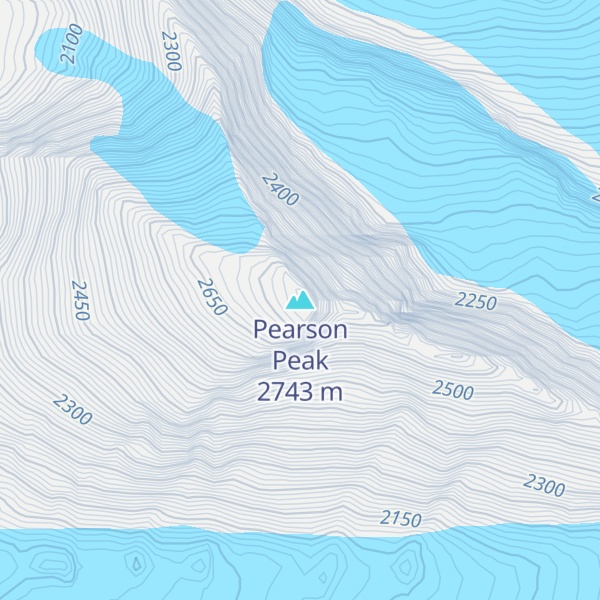 Map of Pearson Peak